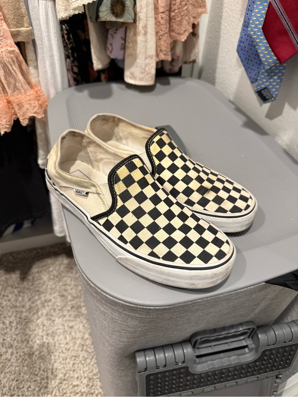 Vans Slip-On Interior in Cream and Black
